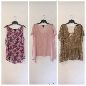 Torrid size 1, 3 pc bundle tops.